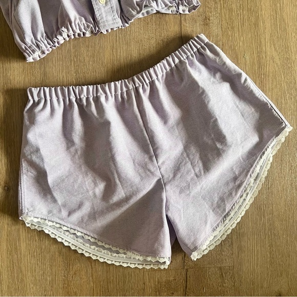 Reworked Ralph Lauren Coquette Romantic Lounge Set – Lilac & Lace - Size S - Picture 6 of 9